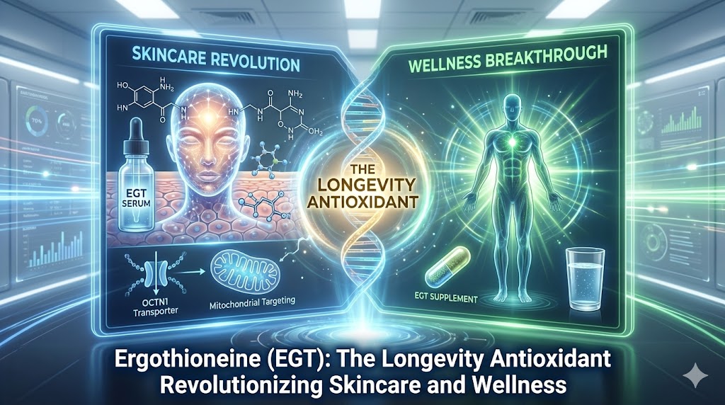 Ergothion&eacute;ine (EGT)&nbsp;: L&rsquo;antioxydant de long&eacute;vit&eacute; qui r&eacute;volutionne les soins de la peau et le bien-&ecirc;tre